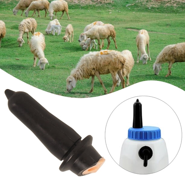 de pezón de goma para ganado, chupete suave, pezón de leche para lactancia, ganado, oveja, cordero, pezones de agua para animales pequeños El 102x4cm Macarena Beber pezones