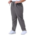 thumbnail image 4 of Agnes Orinda Women's Plus Size Pants Straight Leg Drawstring Elastic Work Trousers 3X Grey, 4 of 6