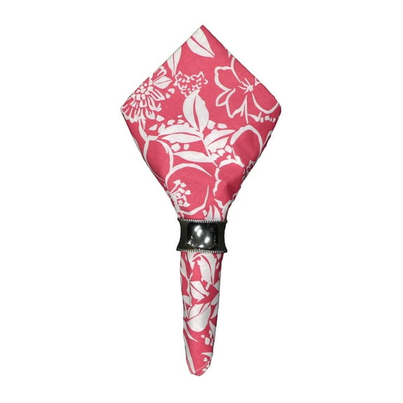 Pink Hibiscus 100% Single Cloth Napkin