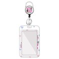thumbnail image 1 of CSChome Étagère de Présentation de Cartes Porte-Badge avec Lanière : Enrouleur Rétractable Réglable avec Mousqueton Imprimé Fleur, Porte-Cartes d'Identité de Bureau, 1 of 7