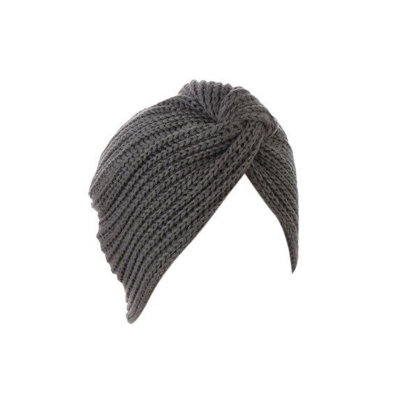 UDIYO Turban Hat Solid Color Bohemian Elastic Comfortable Acrylic Fiber Women Knitted Indian Head Wrap for Outdoor