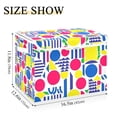 thumbnail image 5 of Yayeee Collapsible Cube Storage Bin with Lid Fabric Closet Decorative Basket with Handles, Red Retro Shapes, 5 of 7