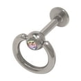 thumbnail image 3 of Door Knocker 14G Labret Monroe with CZ Gem - 6 Colors Available, 3 of 7