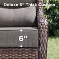 thumbnail image 5 of Unnifurnzi Outdoor Swivel Glider Patio Chairs-High Back Swivel Patio Chairs Set of 2 with Outdoor Side Tables All Weather Wicker Patio Furniture Set for Deck Porch Poolside Balcony-Brown/Gray, 5 of 7