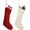 White/Red, variant on Cable Knit Christmas Stockings Kits Solid Color Classic Xmas Decorations 18", Set of 2