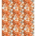 thumbnail image 3 of Orange Duvet Cover Set, Old Fashioned Doodle Flora Abstract Blooming Meadow in Summer Theme, Decorative 3 Piece Bedding Set with 2 Pillow Shams, Queen Size, Sky Blue Orange Brown, by Ambesonne, 3 of 3