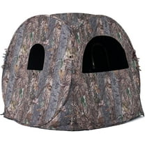 Lilypelle Hunting Blind, 1-2 Person Pop up Ground Blind, Portable Hunting Blind with Windows, Carrying Bag & Ground Stakes, Camouflage Hunting Tent, Camo Turkey Deer Blinds for Hunting