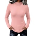 thumbnail image 4 of FAZVAOO Women's High Neck Base Layer Shirt Stretchy Warm Winter Layering Shirt, 4 of 9