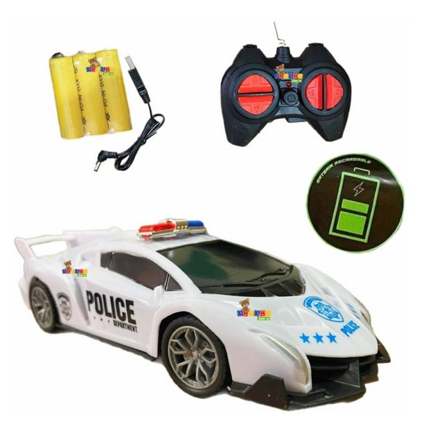 Carro Deportivo Chucho Toys Policia Luz Control Remoto Pila Recargable 24X8X10CM