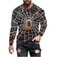 thumbnail image 2 of Amzcrzy - Sudadera Para Hombre, Estilo Casual, Cuello Redondo, Manga Larga, Para Halloween, Con Estampado De Moda, Color Negro, Talla 2Xl, 2 of 5