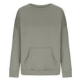thumbnail image 3 of Aloohaidyvio Sweatshirts for Women,Soft Long Sleeve Cropped Sweatshirts for Women Oversized Crew Neck Pullover Crop Top, 3 of 4
