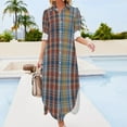 thumbnail image 3 of Boot Edge Edge Madras Long Sleeved Shirt Dress dress women summer women dresses, 3 of 6