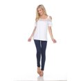 thumbnail image 2 of White Mark Women's Cold Shoulder Bexley Tunic Top, 2 of 5