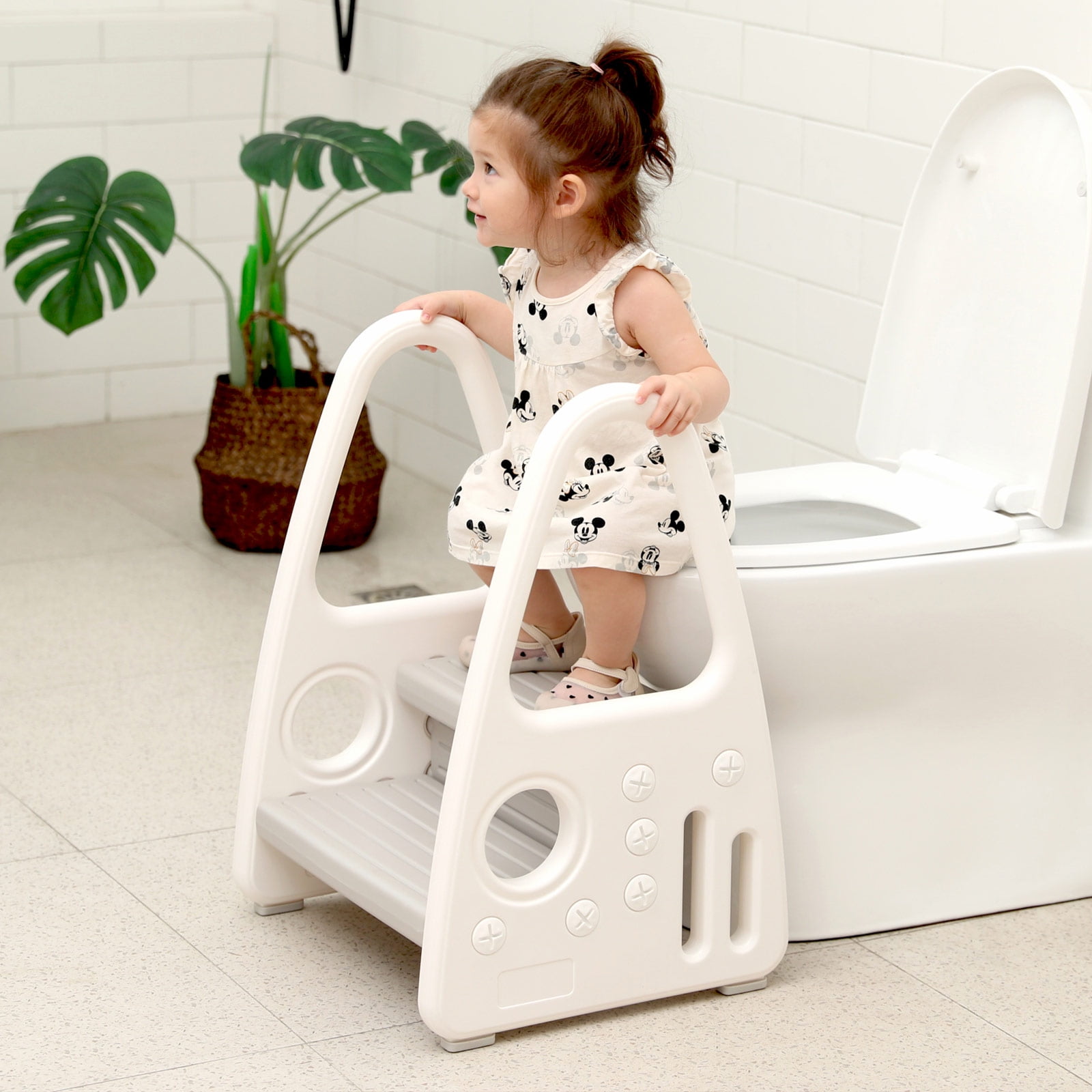 BABY KIDS STEP STOOL TODDLERS POTTY TOILET TRAINING SAFE NON-SLIP BATHROOM 