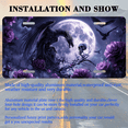 thumbnail image 3 of 1 Pcs 2D Flat License Plate Covers & Frames, A Dark Dragon Facing a Skull For Decorative Front, Waterproof For Decoration Aluminum License Plate Covers & Frames Cover For Men Women, 12" X 6", 3 of 7
