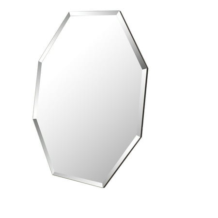 Mirrorize Canada 28x22 Inches Frameless Beveled Octagon Mirror Silver Geometric Hanging Modern No Frame Industrial Accent Wall Mirrors For Bathroom Vanity Entryway Bedroom Walmart Canada