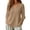 Khaki, variant on Boho Tops for Women 3/4 Sleeve Loose Casual V Neck Embroidered Shirt Lightweight Summer Blouses