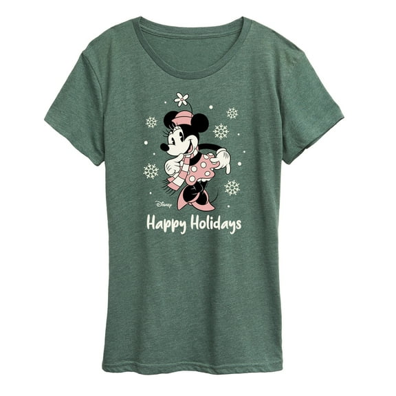 Disney - Minnie Happy Holidays - Women's Short Sleeve Graphic T-Shirt
