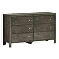 thumbnail image 5 of Contemporary Home Living 6-Drawer Wooden Bedroom Double Dresser - 58" - Gray, 5 of 5