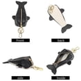 thumbnail image 2 of Vjnyvs Leather Coin Purse Mini Zipper Change Purse Keychain Cute Whale Key Ring Coin Holder Wallet For Headset Lipstick Jewelry, 2 of 7