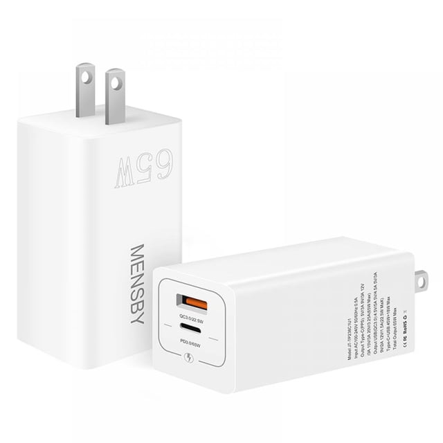 Newest 13 Pro Max Charger USB C Charger Block Dual Port Foldable PD Fast Charger Compatible with 13/ 13 Pro max/ 12/ 12 Pro max/11/11Pro Max/X iWatch White