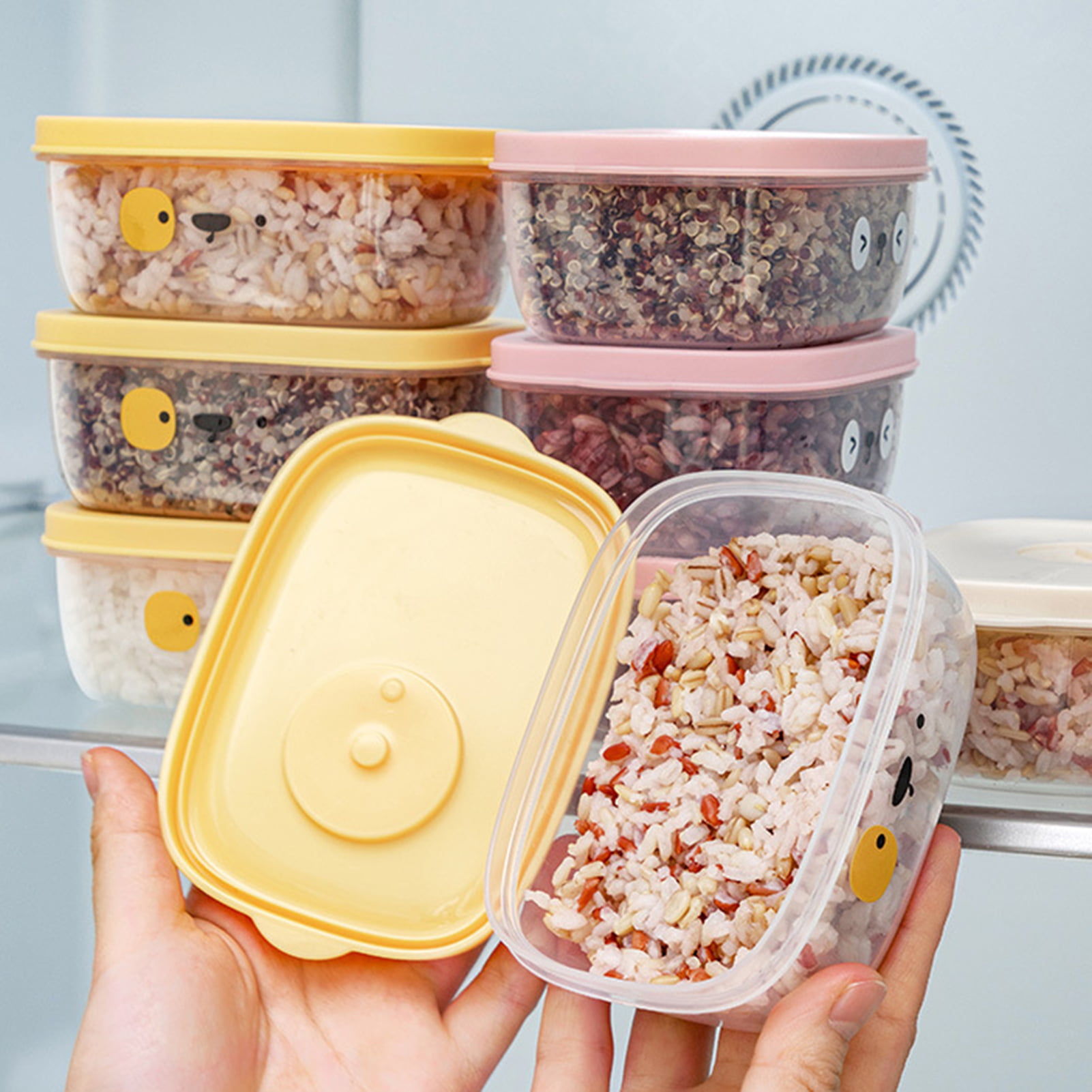 Food storage container MILO, rectangular, separated, small (Freshness  control and stock checks via app)
