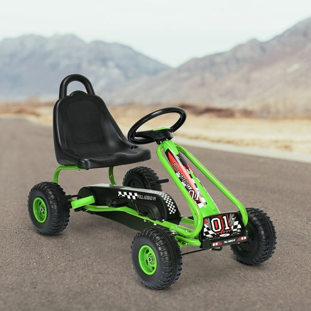Gymax Kids Pedal Go Kart 4 Wheel Ride On Toys w/ Adjustable Gymax Kids Pedal Go Kart 4 Wheel Ride On Toys w/ Adjustable