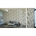 thumbnail image 4 of Concord Wallcoverings Modern Textured Wallpaper Floral, Vinyl Accent Wall Banana Leafs, Beige, Cream, Green, Taupe, White, 21 in x 33 Ft (57 sq. ft), 392185, 4 of 5