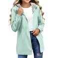 thumbnail image 1 of Cowsor Girl‘s Raincoats Lightweight Waterproof Windproof Adjustable Windbreaker Rain Jackets Hooded with Pockets, 1 of 6
