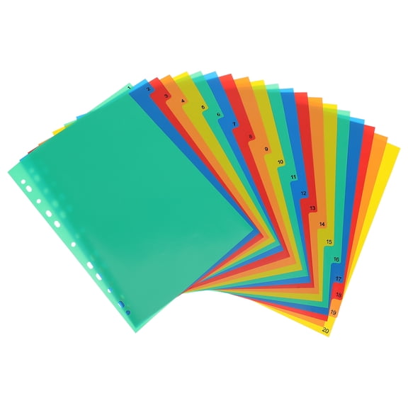 CIMAXIC 20Pcs Numbered Tab Dividers for Notebooks Organization Students
