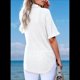 thumbnail image 3 of Camiseta de Gofre con Cuello en V y Corta para Mujer, Color , Talla XL, 3 of 4