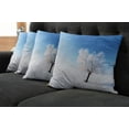 thumbnail image 5 of Ambesonne Winter Throw Pillow Cover 4 Pack, Snow Covered Alone Tree, 16", Blue White, 5 of 5