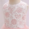 thumbnail image 4 of Gubotare Baby Dresses Infant Baby Girls Ruffle Ball Gown Party Pageant Lace Dresses (Pink,Size 2-3 Years), 4 of 8