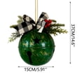 thumbnail image 3 of Green Metal Christmas Jingle Bells 8 Inch Large Jingle Bells Decoration For Tree Door Wreath Holiday Ornament Indoor, 3 of 6