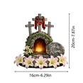 thumbnail image 3 of YingYouFu Wood Easter Resurrection Scene Cross Table Decor - He is Risen Religious Decor for Tabletop, Mantels, Tray & Perfect Christian Home Holiday Gifting, 3 of 7