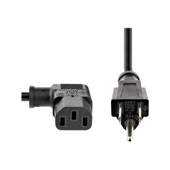StarTech.com 3 ft Computer Power Cord - NEMA 5-15P to Right-Angle C13 - 18AWG