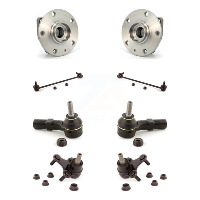 Transit Auto Front Bearing Lower Ball Joint Outer Tie Rod Sway Bar Stabilizer Link Kit (8Pc) for Car 2016-2019 Volkswagen e-Golf PR Code G33 Located On The Vehicle Build Sticker Left Right K7T-109495