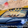 thumbnail image 6 of Xixirimido Car Windshield Sun Shade Car Sun Visor Block UV Rays Foldable Automotive Windshield Sunshades Front Window Sun Blocker Keep Your Vehicle Cool, Boho Mandala Roosters, 6 of 8