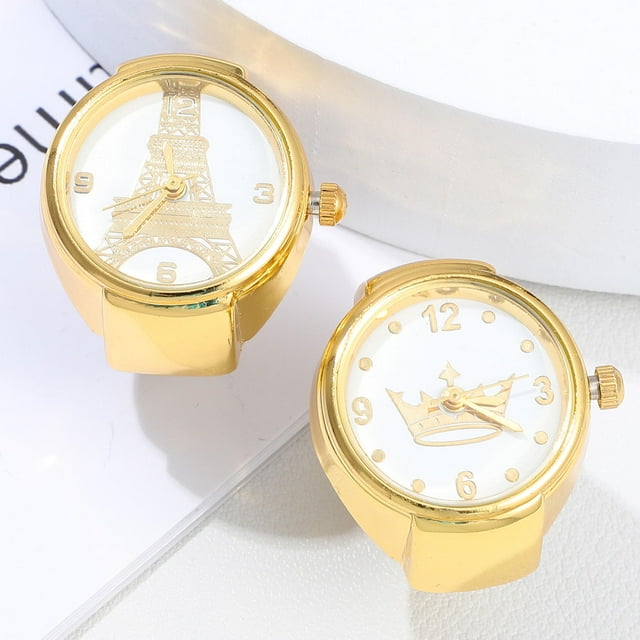 UPGRATOR 2Ud Anillo Con Vintage Dorado Fácil De Para Uso Diario Y Eventos Especiales