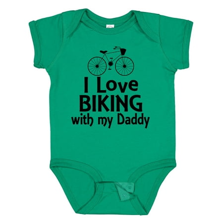 

Inktastic I Love Biking with Daddy Gift Baby Boy or Baby Girl Bodysuit