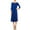 Royal Blue, variant on MOA Collection Women's A-Line Long Dress with 3/4 Sleeves and Relaxed Round Neckline