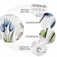 thumbnail image 6 of Blue Tulip Waterproof Fabric Shower Curtain,Abstract Flower Country Farm Floral White Waterproof Fabric Shower Curtain for Bathroom Curtains Bathtubs Shower Curtains with 12 Hooks Extra Long 72x96, 6 of 8