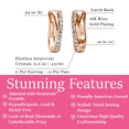 thumbnail image 3 of Cate & Chloe Pack of 3 - Amaya 18k Rose Gold Plated Women's Hoop Earrings with Swarovski Crystals, 3 of 11