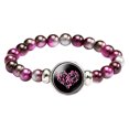 thumbnail image 1 of Cancer Awareness Bracelet Ribbon Charm Jewelry For Women Support Strength Inspirational, 1 of 3