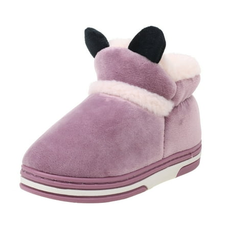 

ZIZOCWA House Shoes For Women Womens Snow Boots Size 4 Ladies Shoes Fashion Solid Color Cartoon Ear Cotton Slippers Warm Flat Short Cotton Boots Rain And Snow Boots For Women Wide Calf