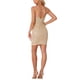 thumbnail image 3 of VESTIDO DE MUJER INSPIRE CHIC Escote en V Lentejuelas Tirantes Espagueti Espalda Descubierta Mini Vestidos de Fiesta Club XS Champagne, 3 of 6