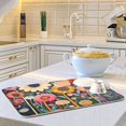 thumbnail image 6 of Yayeee Dish Drying Mat for Kitchen Counter Ultra Absorbent Easy Clean Pad 18x16", Large Colorful Flowers, 6 of 7