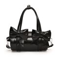 thumbnail image 1 of Bolso Mano Color Liso Bandolera Informal para Mujer Con Lazo Citas Femenino Cuero PU, 1 of 9
