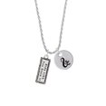 thumbnail image 2 of Delight Jewelry Silvertone Ride Like You Stole It Silvertone Script Initial Disc - & - Charm Necklace, 20"+3", 2 of 4