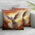 thumbnail image 3 of GOSMITH  Dove Sun Art Printed Plush Pillow Cover Decorative Pillow Cover Square Cushion Cover, 3 of 5